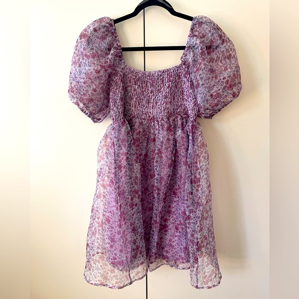 Sweet Stolen Moments Floral Babydoll Dress in Heirloom Lilac - Picture 4 of 10